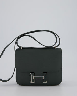 Hermès Constance III 18 Miroir Bag in Vert Mangrove Epsom Leather with Palladium and Vert Mangrove Enamel Hardware