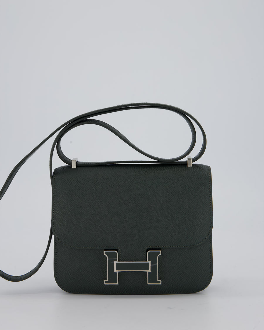 Hermès Constance III 18 Miroir Bag in Vert Mangrove Epsom Leather with Palladium and Vert Mangrove Enamel Hardware