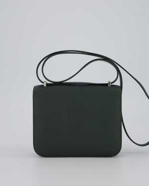 Hermès Constance III 18 Miroir Bag in Vert Mangrove Epsom Leather with Palladium and Vert Mangrove Enamel Hardware