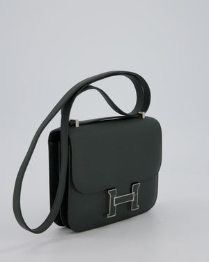 Hermès Constance III 18 Miroir Bag in Vert Mangrove Epsom Leather with Palladium and Vert Mangrove Enamel Hardware