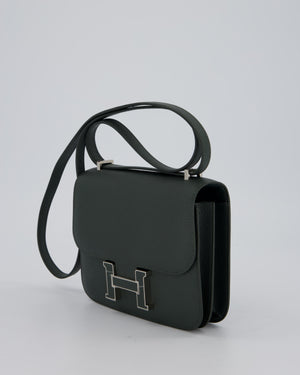 Hermès Constance III 18 Miroir Bag in Vert Mangrove Epsom Leather with Palladium and Vert Mangrove Enamel Hardware