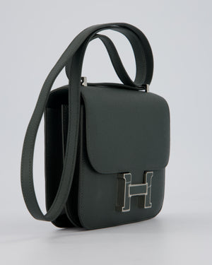 Hermès Constance III 18 Miroir Bag in Vert Mangrove Epsom Leather with Palladium and Vert Mangrove Enamel Hardware