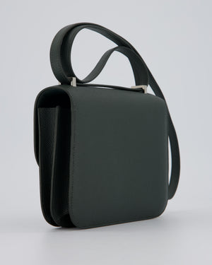 Hermès Constance III 18 Miroir Bag in Vert Mangrove Epsom Leather with Palladium and Vert Mangrove Enamel Hardware