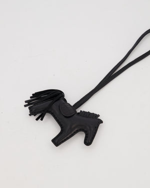 Hermès Rodeo PM Touch Bag Charm in Noir Swift and Alligator