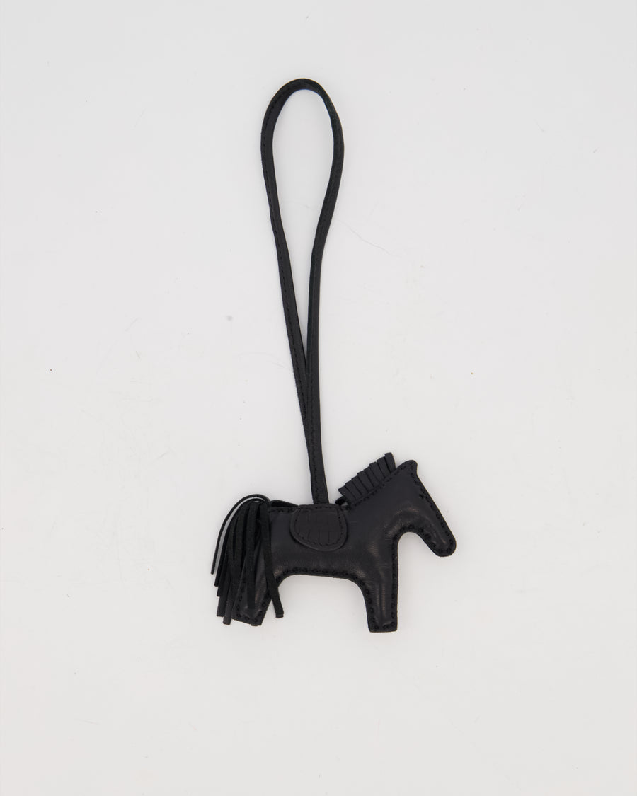 Hermès Rodeo PM Touch Bag Charm in Noir Swift and Alligator