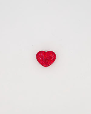Judith Leiber Red Mini Heart Diamante Pill Box
