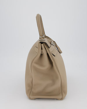 Hermès Kelly 35 Retourne Bag in Gris Tourterelle Togo Leather with Palladium Hardware