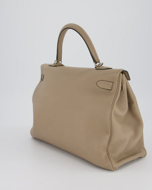 Hermès Kelly 35 Retourne Bag in Gris Tourterelle Togo Leather with Palladium Hardware