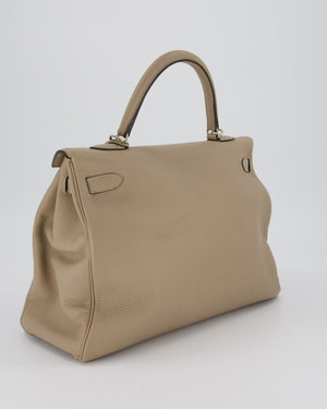 Hermès Kelly 35 Retourne Bag in Gris Tourterelle Togo Leather with Palladium Hardware