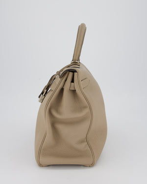 Hermès Kelly 35 Retourne Bag in Gris Tourterelle Togo Leather with Palladium Hardware