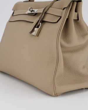 Hermès Kelly 35 Retourne Bag in Gris Tourterelle Togo Leather with Palladium Hardware