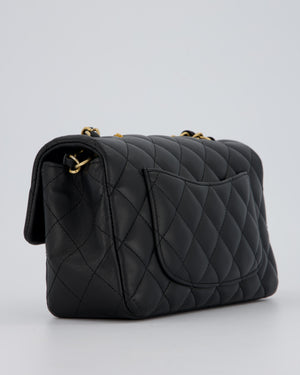 *RARE* Chanel Black Mini Rectangular Single Flap Bag with Charms in Lambskin Leather with Gold Hardware