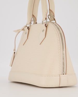 Louis Vuitton Alma BB Bag in Quartz White Epi Grained Cowhide Leather with Silver Hardware