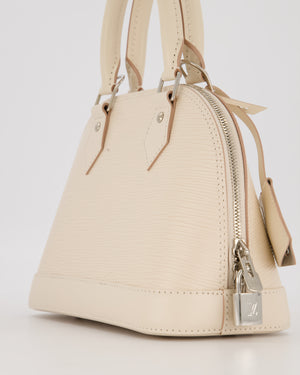 Louis Vuitton Alma BB Bag in Quartz White Epi Grained Cowhide Leather with Silver Hardware