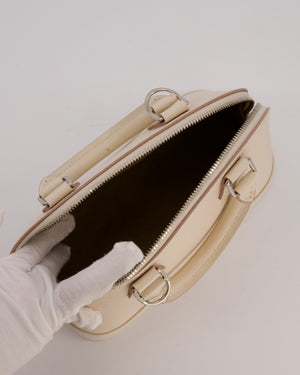 Louis Vuitton Alma BB Bag in Quartz White Epi Grained Cowhide Leather with Silver Hardware