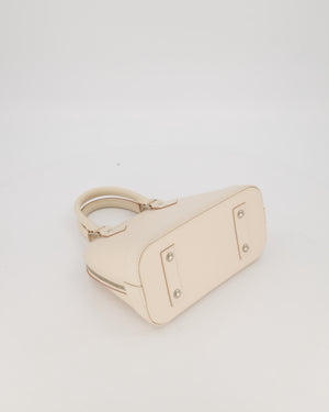 Louis Vuitton Alma BB Bag in Quartz White Epi Grained Cowhide Leather with Silver Hardware