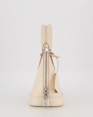 Louis Vuitton Alma BB Bag in Quartz White Epi Grained Cowhide Leather with Silver Hardware