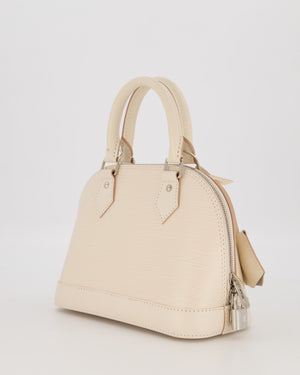 Louis Vuitton Alma BB Bag in Quartz White Epi Grained Cowhide Leather with Silver Hardware