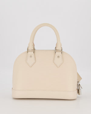 Louis Vuitton Alma BB Bag in Quartz White Epi Grained Cowhide Leather with Silver Hardware