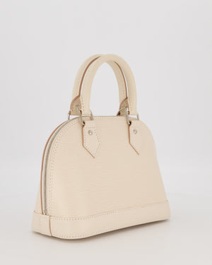 Louis Vuitton Alma BB Bag in Quartz White Epi Grained Cowhide Leather with Silver Hardware