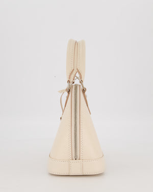 Louis Vuitton Alma BB Bag in Quartz White Epi Grained Cowhide Leather with Silver Hardware