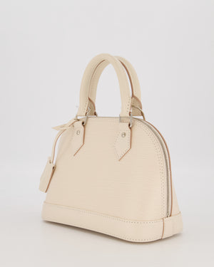 Louis Vuitton Alma BB Bag in Quartz White Epi Grained Cowhide Leather with Silver Hardware
