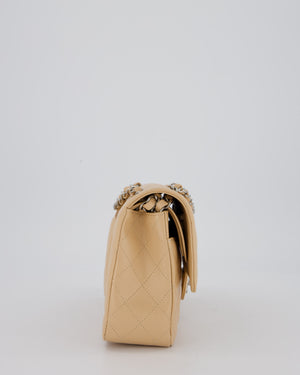 *HOT* Chanel Beige Classic Medium Double Flap Bag in Caviar Leather with Silver Hardware