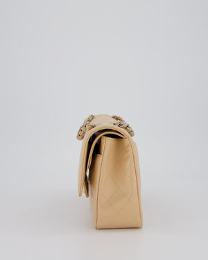 *HOT* Chanel Beige Classic Medium Double Flap Bag in Caviar Leather with Silver Hardware