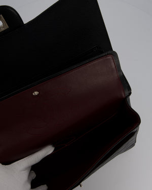 Chanel Maxi Classic Double Flap Bag in Black Caviar Leather with Silver Hardware RRP £11,650