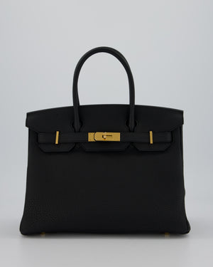 *VERY RARE* Hermès Birkin 30 Retourne Bag in Black Togo Leather with Gold Hardware