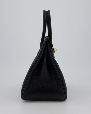 *VERY RARE* Hermès Birkin 30 Retourne Bag in Black Togo Leather with Gold Hardware