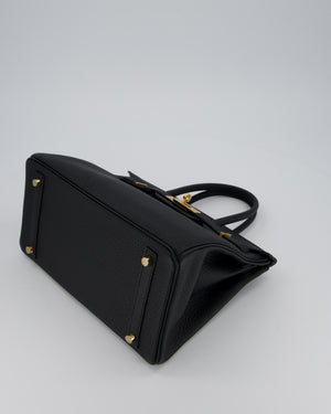 *VERY RARE* Hermès Birkin 30 Retourne Bag in Black Togo Leather with Gold Hardware