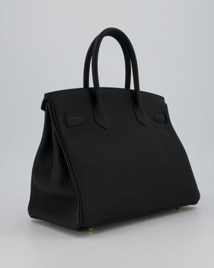 *VERY RARE* Hermès Birkin 30 Retourne Bag in Black Togo Leather with Gold Hardware