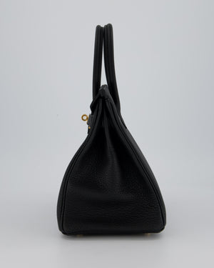 *VERY RARE* Hermès Birkin 30 Retourne Bag in Black Togo Leather with Gold Hardware