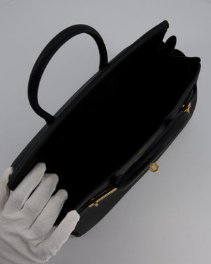 *VERY RARE* Hermès Birkin 30 Retourne Bag in Black Togo Leather with Gold Hardware