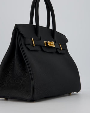 *VERY RARE* Hermès Birkin 30 Retourne Bag in Black Togo Leather with Gold Hardware