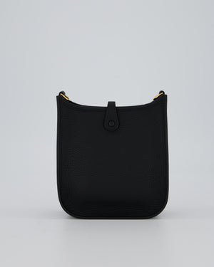 Hermès Mini Evelyne 16 Bag in Black Taurillon Clemence Leather with Gold Hardware