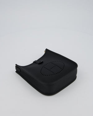 Hermès Mini Evelyne 16 Bag in Black Taurillon Clemence Leather with Gold Hardware