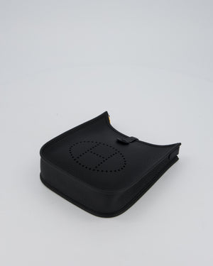 Hermès Mini Evelyne 16 Bag in Black Taurillon Clemence Leather with Gold Hardware
