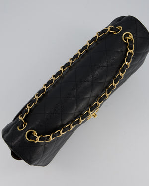 Chanel Maxi Classic Double Flap Bag in Black Caviar Leather with Gold Hardware RRP £11,650