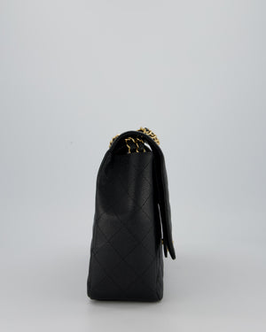Chanel Maxi Classic Double Flap Bag in Black Caviar Leather with Gold Hardware RRP £11,650