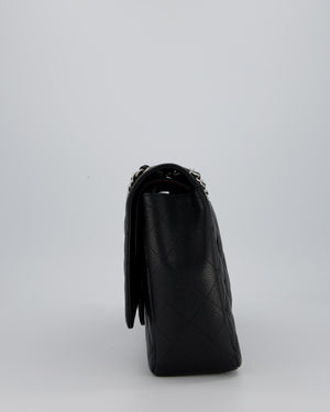 Chanel Maxi Classic Double Flap Bag in Black Caviar Leather with Silver Hardware RRP £11,650