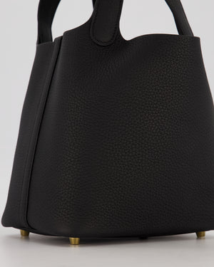 *HOT & RARE* Hermès Picotin Lock 18 Bag in Black Taurillon Clemence Leather with Gold Hardware