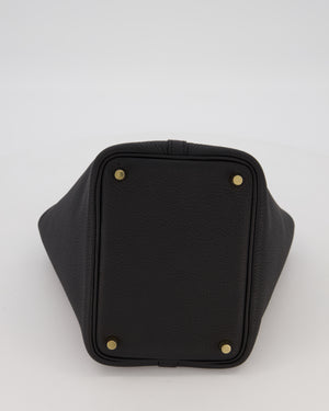 *HOT & RARE* Hermès Picotin Lock 18 Bag in Black Taurillon Clemence Leather with Gold Hardware