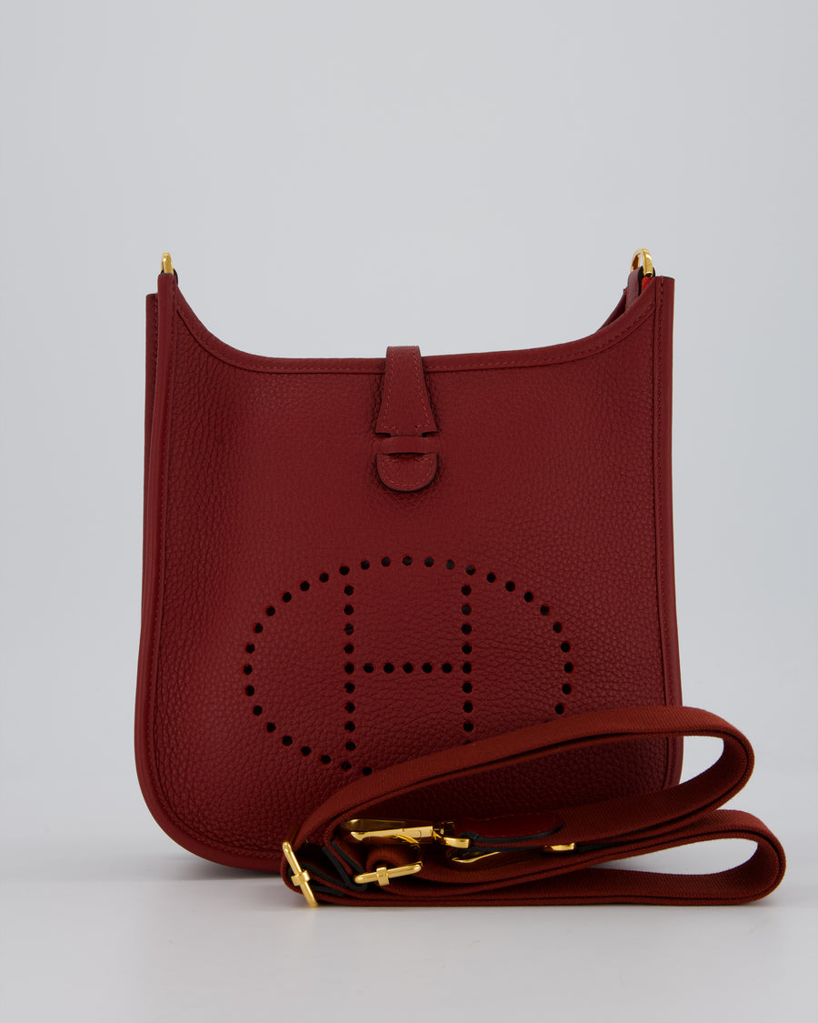 Hermès Evelyne III 23 Bag in Rouge H Taurillon Clemence Leather with Gold Hardware