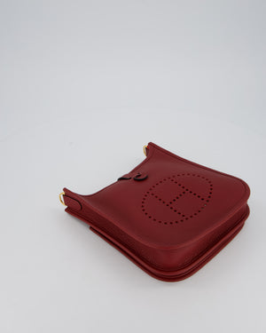 Hermès Evelyne III 23 Bag in Rouge H Taurillon Clemence Leather with Gold Hardware