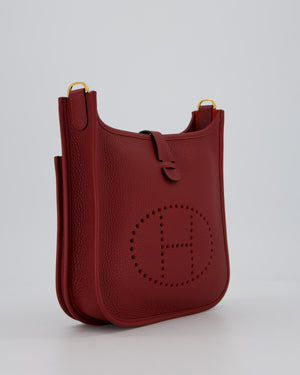 Hermès Evelyne III 23 Bag in Rouge H Taurillon Clemence Leather with Gold Hardware