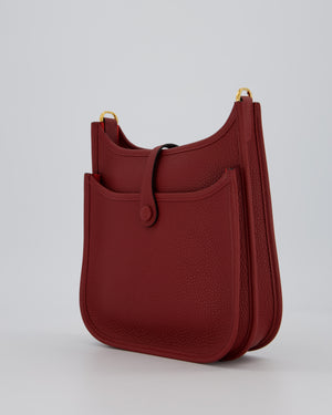 Hermès Evelyne III 23 Bag in Rouge H Taurillon Clemence Leather with Gold Hardware