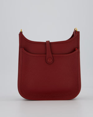 Hermès Evelyne III 23 Bag in Rouge H Taurillon Clemence Leather with Gold Hardware