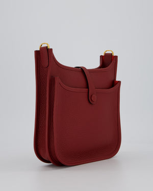 Hermès Evelyne III 23 Bag in Rouge H Taurillon Clemence Leather with Gold Hardware